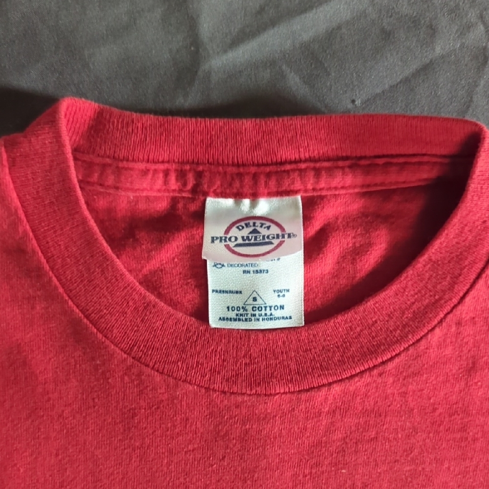 Delta Red Short Sleeve Tee Vibrant Cotton Crew Neck - Picture 2 of 4